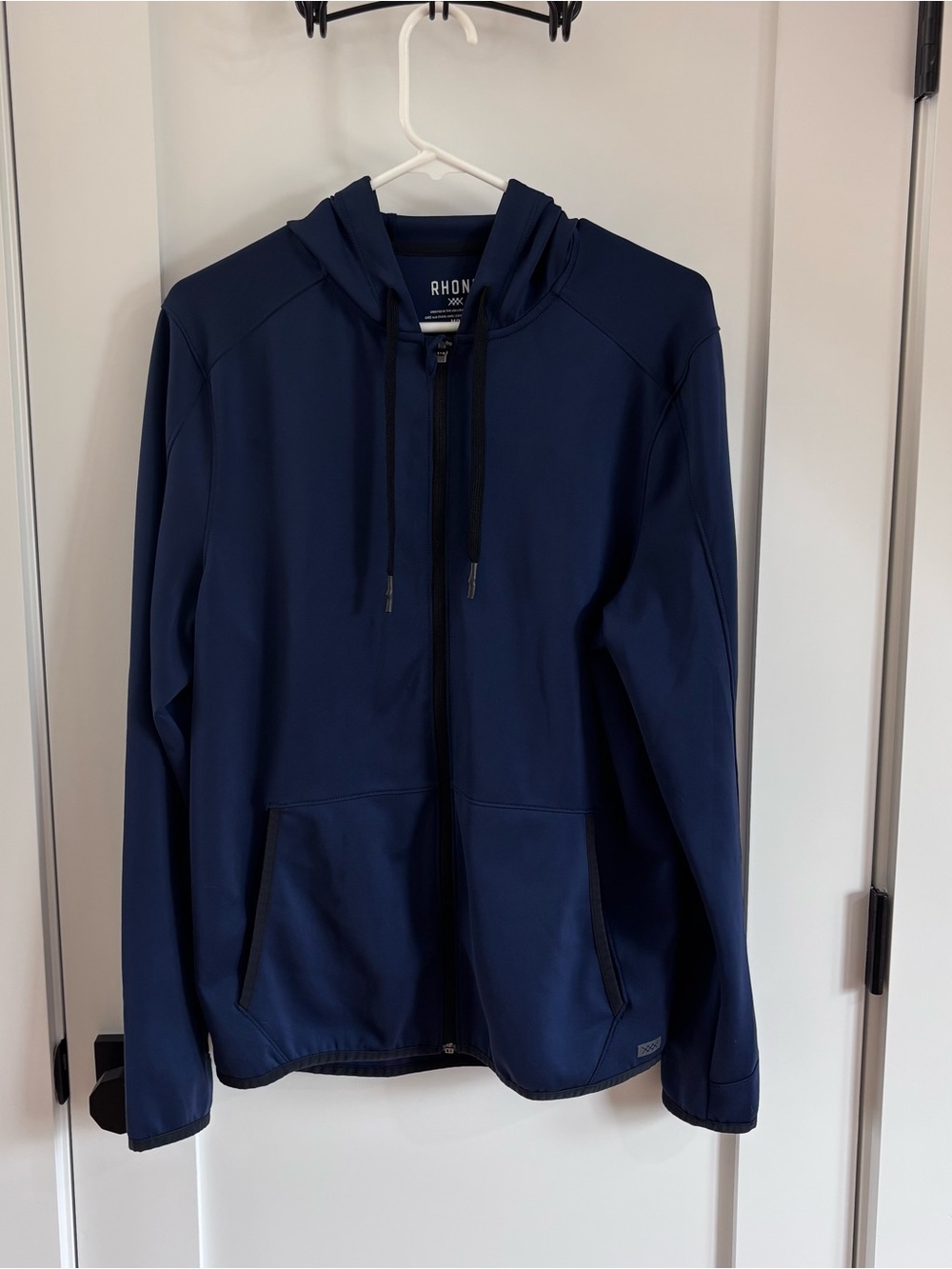 Rhone Men’s Medium Navy Full Zip Performance Hoodie Jacket